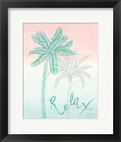 Sunset Palms I Framed Print