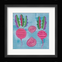 Veggie Time IV Blue Framed Print