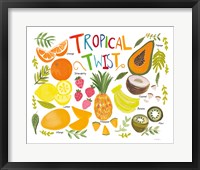 Fruity Smoothie II on White Framed Print