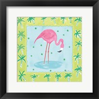 Flamingo Dance III v2 Framed Print