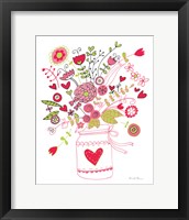 Valentines Flowers I Framed Print