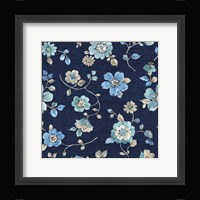 Indigold Flowers Mini trail Indigo Framed Print