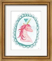 Unicorn Magic I with Border Fine Art Print
