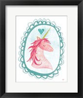Unicorn Magic I with Border Fine Art Print