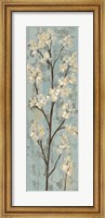 Almond Branch I on Light Blue Fine Art Print