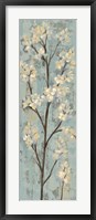 Almond Branch I on Light Blue Fine Art Print