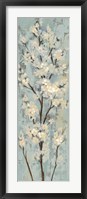 Almond Branch II on Light Blue Framed Print