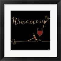 Underlined Wine VII Black Fine Art Print