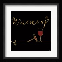 Underlined Wine VII Black Framed Print
