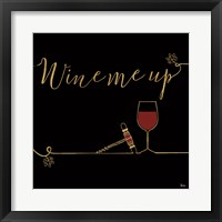 Underlined Wine VII Black Framed Print