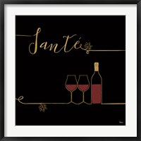 Underlined Wine VI Black Fine Art Print