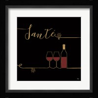 Underlined Wine VI Black Framed Print
