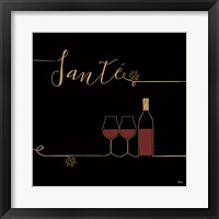 Underlined Wine VI Black Framed Print