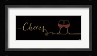 Underlined Wine I Black Framed Print