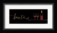 Underlined Wine II Black Framed Print