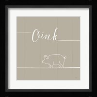 Underlined Farm V Greige Framed Print