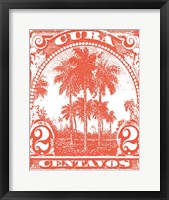 Cuba Stamp IX Bright Framed Print