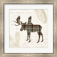 Plaid Lodge IV Tan Fine Art Print