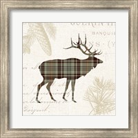 Plaid Lodge III Tan Fine Art Print