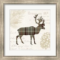 Plaid Lodge I Tan Fine Art Print