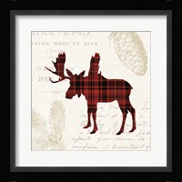 Plaid Lodge IV Framed Print
