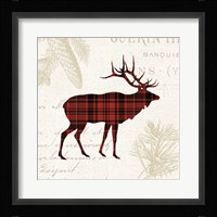 Plaid Lodge III Framed Print