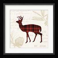 Plaid Lodge II Framed Print