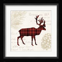Plaid Lodge I Framed Print