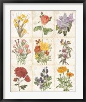 Flowers of the Month 9 Patch Fine Art Print