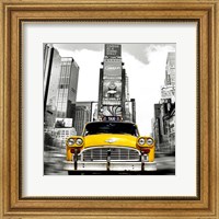 Vintage Taxi in Times Square, NYC (detail) Fine Art Print