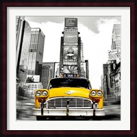 Vintage Taxi in Times Square, NYC (detail) Fine Art Print