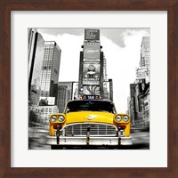 Vintage Taxi in Times Square, NYC (detail) Fine Art Print