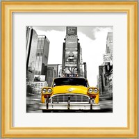 Vintage Taxi in Times Square, NYC (detail) Fine Art Print