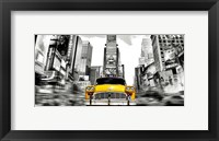 Vintage Taxi in Times Square, NYC Fine Art Print