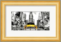 Vintage Taxi in Times Square, NYC Fine Art Print