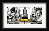 Vintage Taxi in Times Square, NYC Fine Art Print
