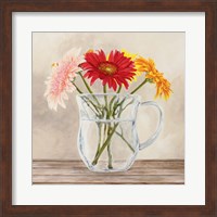 Fleurs et Vases Jaune I Fine Art Print