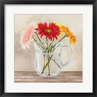 Fleurs et Vases Jaune I Framed Print
