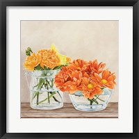 Fleurs et Vases Jaune II Framed Print