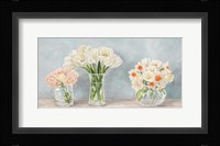 Fleurs et Vases Aquamarine Fine Art Print