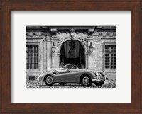 Luxury Car in front of Classic Palace (BW) Fine Art Print