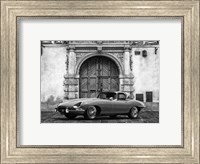 Roadster in front of Classic Palace (BW) Fine Art Print