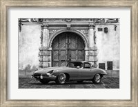 Roadster in front of Classic Palace (BW) Fine Art Print
