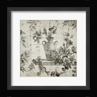 BW Flowers Grunge One Framed Print