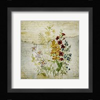 Flower Print Grunge One Framed Print