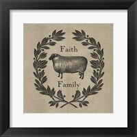 Faith Family Sheep Framed Print