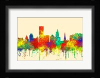 Providence Rhode Island Skyline-SG Fine Art Print