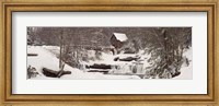 Glade Creek Grist Mill in winter, Babcock State Park, West Virginia Fine Art Print