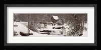 Glade Creek Grist Mill in winter, Babcock State Park, West Virginia Fine Art Print