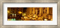 Trevi Fountain at Night, Rome, Italy Fine Art Print
